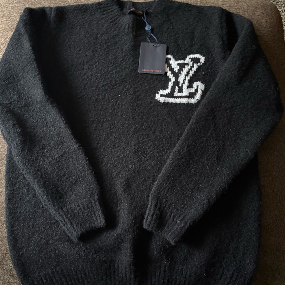 LV Intarsia Crewneck Black Japan